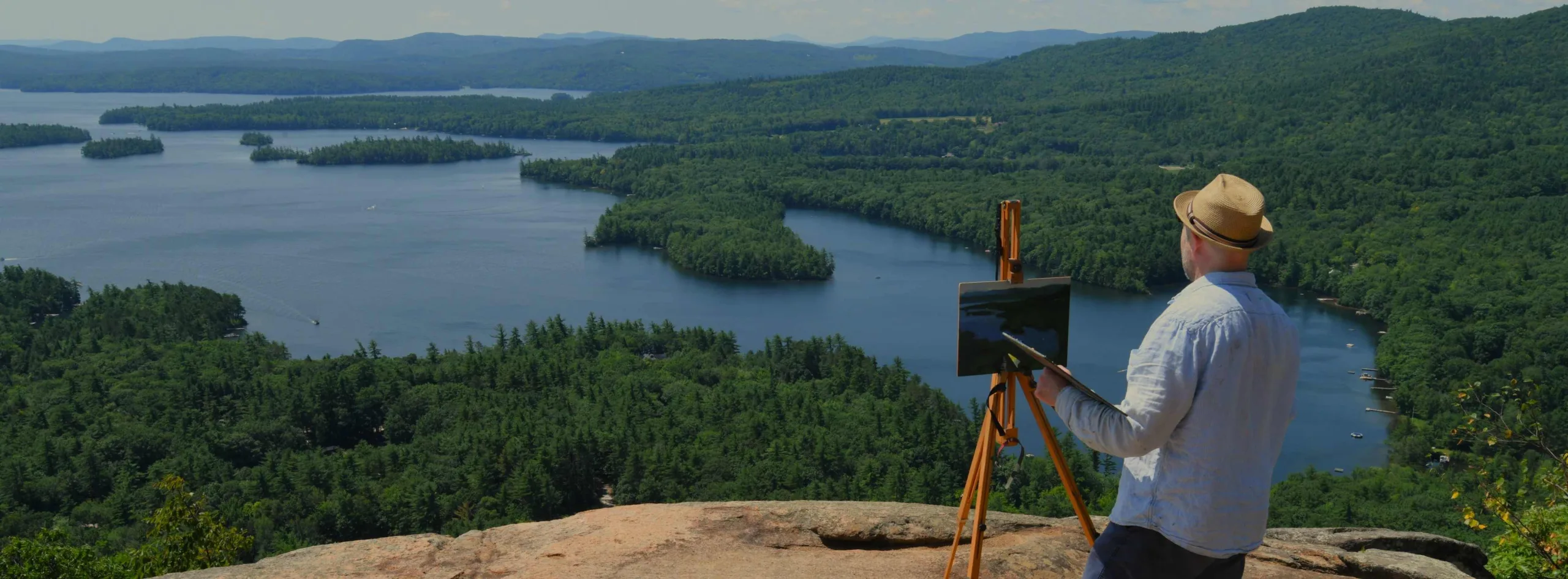 plein air painting squam lake